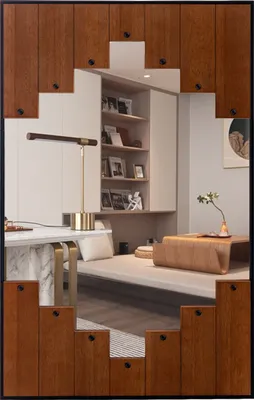 Produktbild von GOPLUS rechteckiger Wandspiegel, dekorativer Spiegel mit Metallrahmen & Zweirichtungshaken, Kosmetikspiegel Badspiegel Hängespiegel für Wohnzimmer, Bad & Flur, 100 x 60 cm, rustikales Braun