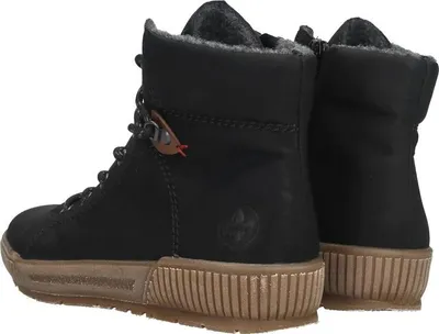 Image de Bottes Rieker pour femmes à lacets, noir, taille 39