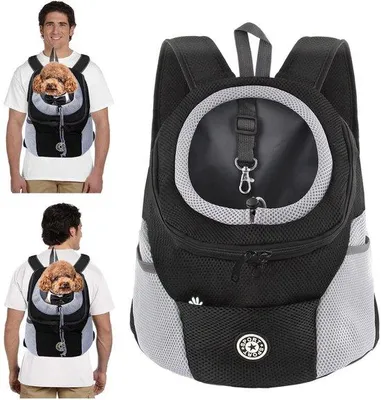 Produktbild von Hunde- und Katzenrucksack mit Sicherheitsgurt und Schultergurt – Bequemer Reisekoffer für unterwegs