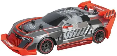 Image de Voiture Télécommandée Audi S1 E-Tron, Échelle 1:10, 2.4 GHz, 15 km/h, Gris/Rouge