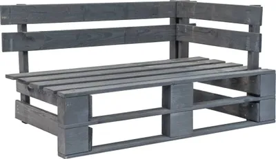 Immagine prodotto di vidaXL Divano angolare per esterni in pallet di legno di pino impregnato grigio