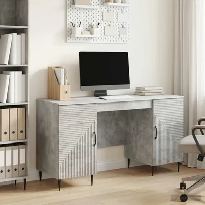 Produktbild von vidaXL Schreibtisch Betongrau 142,5 x 50 x 75 cm Holzwerkstoff
