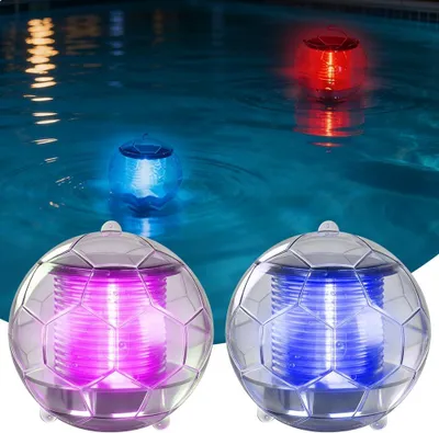 Produktbild von Solar Schwimmleuchten 2er Set, Poolbeleuchtung mit 7 Farben Farbwechsel, IP65 wasserdicht, für Pool, Teich, Garten & Party