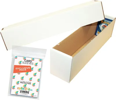 Produktbild von collect-it.de 2 Riesen Deck-Boxen - Aufbewahrung (weiß) für 1000 Karten (kompatibel mit Magic/Pokemon/Yugioh/Match Attax Karten) + 40 exklusive collect-it.de Hüllen