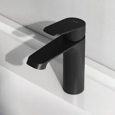 Produktbild von AM.PM Wasserhahn Bad Schwarz Waschtischarmatur Bad Armatur Mischbatterie Waschbeckenarmatur Einhebelmischer Badezimmer