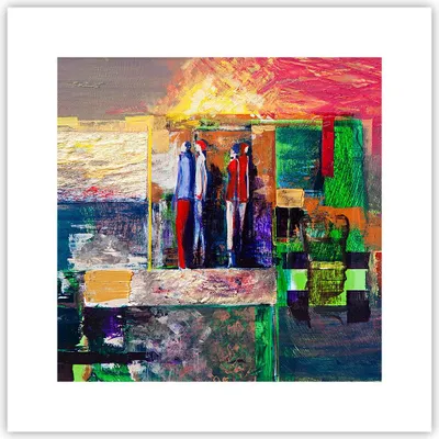 Produktbild von Poster - Poster ohne Rahmen - Abstraktion modern - 30x30 cm - Wand Bild - Wanddeko - Wandbilder - Kunstposter - Wandposter - Bilder - Kunstdruck - Wanddekoration - Wandbild - P2XAC30x30-3670