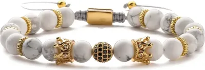 Produktbild von Elegantes Armband ER-34440 in Weiß und Gold KP34440