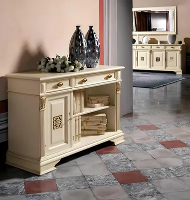 Obrázek produktu pro Italský designový nábytek starožitný - dřevěný barový příborník komoda příborník