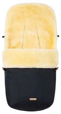 Productafbeelding van Baby Garden SKADI Voetenzak Kinderwagen & Buggy - 100% Australisch Lamsvacht - Zwart