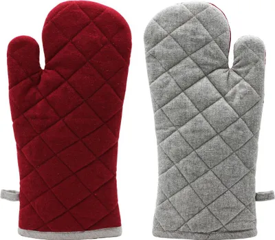 Obrázek produktu pro Home Elements Kuchyňská chňapka, šedá a červená