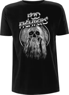 Image de Foo Fighters - "Bearded Skull" T-shirt homme/femme unie RO722 (L) (Noir)