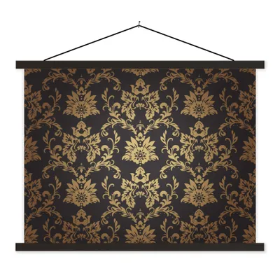 Produktbild von MuchoWow® Textilposter Blumen - Licht - Vintage 120x90 cm mit schwarzem Rahmen - Aufhänger für Poster