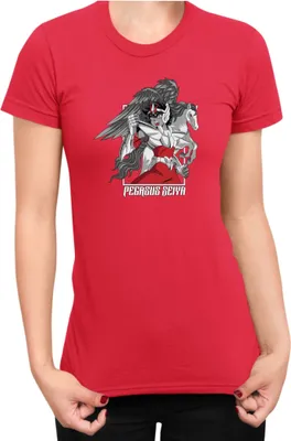 Produktbild von Damen T-Shirt Japan Anime Manga Saint Anime Seiya Pegasus Seiya 03 Flying Horse, Lady M / Rot