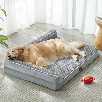 Image de BFPETHOME : Panier de couchage confortable pour grands chiens, imperméable, matelas orthopédique pour chien