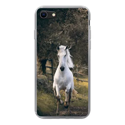 Produktbild von MuchoWow® Handyhülle Schutzhülle Hülle für iPhone 7 Pferd - Natur - Schlamm Silikon Softcase Handy Hülle - Kartenhalter