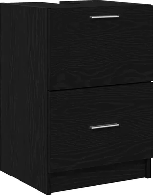 Produktbild von Möbel Waschbeckenunterschrank Schwarzeiche 40x37x59 cm MDF - Badezimmer 868814