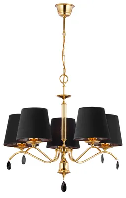 Immagine prodotto di Lampadario EGIDA oro-nero 5xE27x20W in tessuto, dimensioni: 80x74x74 cm, IP20 Jupiter