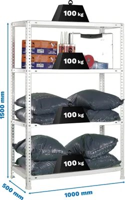 Produktbild von COMFORT PLUS 4/500 GALVA-Metallregal