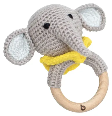Produktbild von Rassel animal - 12 x 10 x 7 cm - Elefant | by SEVIRA KIDS