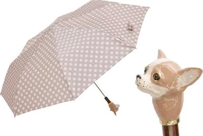 Immagine prodotto di Ombrello pieghevole PASOTTI 30 cm Chihuahua con manico smaltato e pois