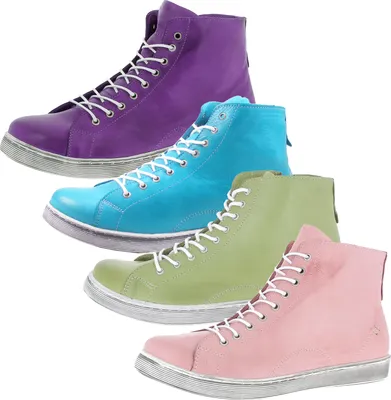 Produktbild von Andrea Conti 0341500 Damen Schnürboots mit Reißverschluss High Top Leder, Größe:41 EU, Farbe:Grün