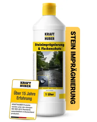 Produktbild von Steinimprägnierung Außen 1 Liter = 12m² Farbneutrale Stein Imprägnierung für Pflastersteine, Beton & Naturstein Hydrophob, Atmungsaktiv & UV-beständig