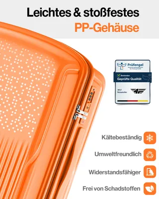 Image de Valise à coque rigide 4FLY Pixel PP 28 pouces – Bagage en soute – Taille XL – Orange