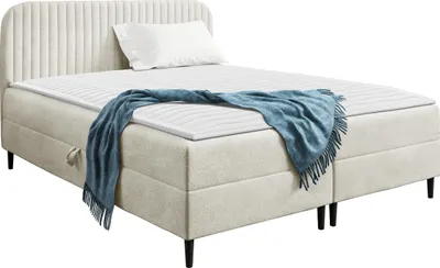 Produktbild von MIRJAN24 Boxspringbett mit zwei Bettkästen Box Best 1, Schlafzimmer Ehebett, Doppelbett mit Topper, Härtegrad H3 (Farbe: Coral 15, Größe: 120x200 cm)
