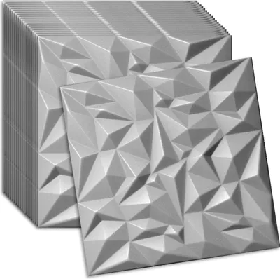 Zdjęcie produktu dla Verdico | Panele ścienne z polistyrenu 3D - Amethyst Grey - 50x50 cm - 20 sztuk - Panele sufitowe - 5 m2