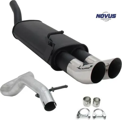 Produktbild von Novus Sportauspuff für Audi A3 Seat Leon VW Golf 4 New Beetle 2x76mm DTM mit ABE