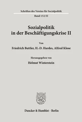 Produktbild von Sozialpolitik in der Beschäftigungskrise II.