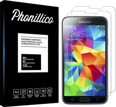 Immagine prodotto di Vetro temperato per Samsung Galaxy S5 [2 pezzi] Pellicola protettiva antigraffio resistente Phonillico®