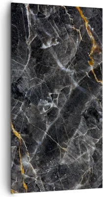 Produktbild von Bild auf Leinwand - Leinwandbild - Einteilig - Marmor Stein Schwarz - 65x120cm - Wand Bild - Wanddeko - Wandbilder - Leinwanddruck - Bilder - Wanddekoration - Leinwand bilder - PA65x120-4899