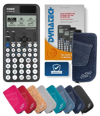 Produktbild von Casio FX-87 DE CW Taschenrechner mit Schutztasche dunkelblau & Fachbuch