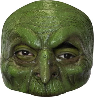 Produktbild von Halloween Latex Halbmaske "Green Witch" - Zubehör Hexenkostüm