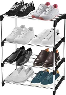 Image de Porte-chaussures en métal - peu encombrant et réglable - 1 pièce