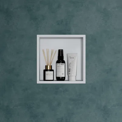 Produktbild von Mai & Mai Wandnische Dusche Silber 30x30x8,3cm | Duschablage Bad befliesbar aus Edelstahl | Duschregal Unterputz-Montage