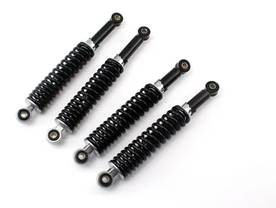 Produktbild von SET: 2x Stoßdämpfer Federbein 300mm und 2x 320mm, hydraulisch, 5-fach verstellbar, schwarz für Simson Schwalbe Kr51, Star SR4-2