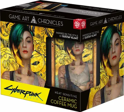 Zdjęcie produktu dla Cenega Cyberpunk 2077 Judy & Gustav Klimt, Pojedyńczy, 0,45 l, Czarny, Wielobarwny, Kubek, Uniwersalne, 1 szt.