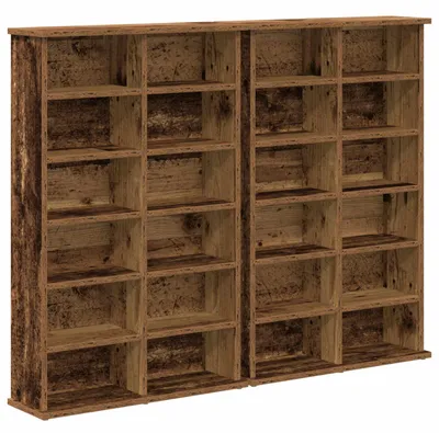 Immagine prodotto di vidaXL CD Regal, 2 pezzi, legno massello, 60 x 17 x 92 cm, materiale in legno