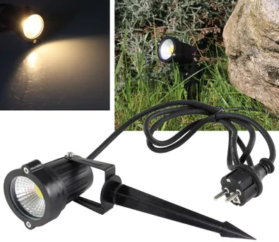 Produktbild von LED Gartenleuchte CT-GS5 5W IP44 230V 1,5m Kabel+Erdspieß warmweiß