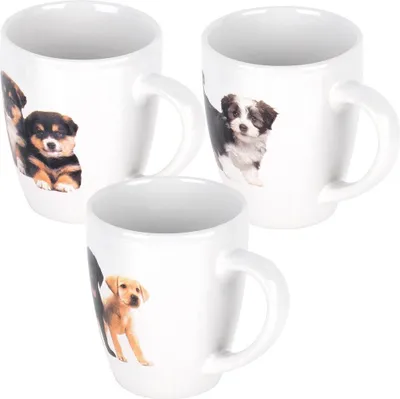 Produktbild von Keramikbecher Keramiktasse Trinkbecher Kaffeetasse Teetasse Becher Tasse aus Keramik 220 ml 3 Stk.