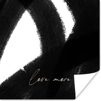 Produktbild von MuchoWow® Poster Text - Abstrakt - Liebe mehr - Zitate 30x30 cm - Wandposter - Printing