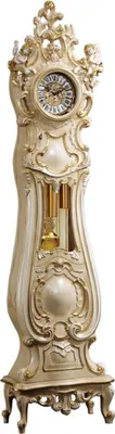 Produktbild von Casa Padrino Luxus Barock Standuhr Beige / Weiß / Gold - Prunkvolle Massivholz Pendeluhr im Barockstil - Barock Interior - Barock Standuhren - Luxus Qualität -  Italy