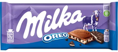 Produktbild von Milka Oreo Schokolade Riegel 100g – Cremige Milchschokolade mit Oreo-Stückchen