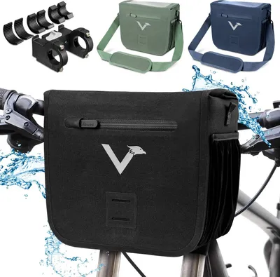 Produktbild von Valkental Front Pack - Robuste & wasserdichte Lenkertasche, Farbe:schwarz