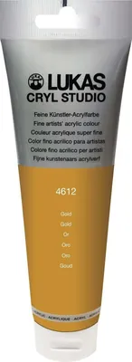Produktbild von Lukas Cryl Studio Plastic Tube Acrylfarbe Gold 125 ml 1 stk
