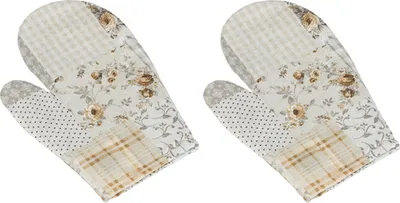 Obrázek produktu pro Kuchyňská chňapka - 2ks - 28x18 cm - Béžová,Šedá