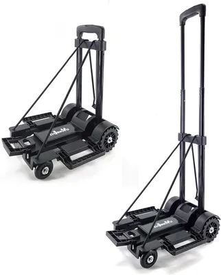 Zdjęcie produktu dla Składany wózek 45 kg, 4 koła, stal, na kemping
