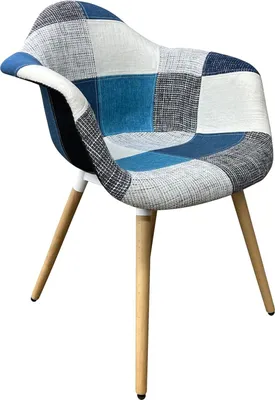 Produktbild von Lina® Ria Esszimmerstuhl im modernen Design, Samt, mit ArmlehnenBeine aus Buchenholz Bequemer, Ergonomisch Wohnzimmer Küchenstuhl  - 1er Set - Blau